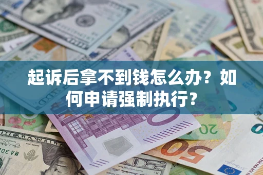 济南起诉后拿不到钱怎么办？如何申请强制执行？